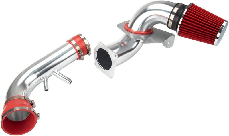 AUTOSITY Air Intake Kit, 3" & 3.5" Cold Air Intake System Kits + Filter Aluminum Compatible with 1996-2004 Mustang GT Model with 4.6L V8 (Red) - Image 3